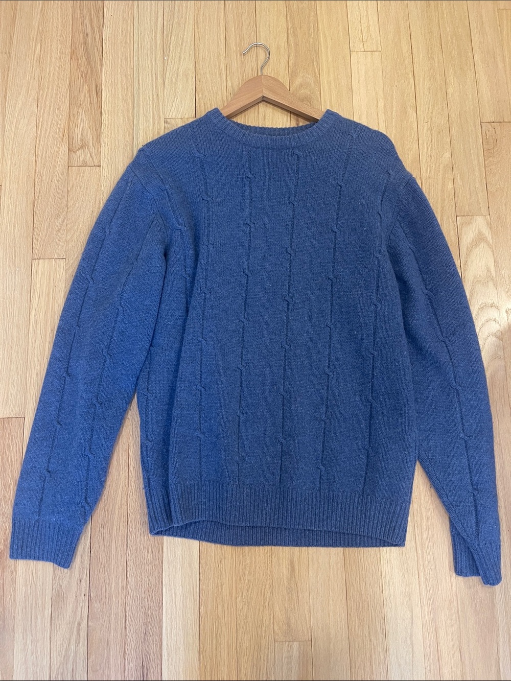 Men's Crewneck Sweater in Denim Blue size M
